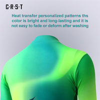 Maillot de cyclisme respirant et anti-humidité pour hommes, haute élasticité, protection solaire UV, manches longues, pour le cyclisme sur route