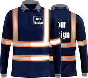 High Visibility Rispecchiare Reflective Safety Clothing Fashion-Forward Long Sleeve Polo with Safety Desig - Product Image 5