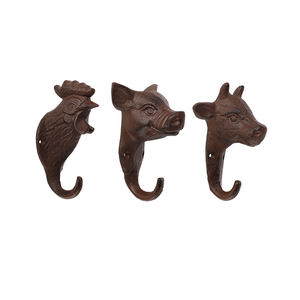 تصميم Esschert تقليد قديم حيوانات المزرعة خنزير الديك خنزير الزهر هوك حديقة لتزيين الحديقة - Product Image 2