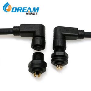 موصلات كابلات مقاومة للماء <span class=keywords><strong>DR</strong></span>-D18 M12 ذات 4 سنون ذكر وأنثى مع اتصال نحاسي بتصنيف 10 أمبير - Product Image 6