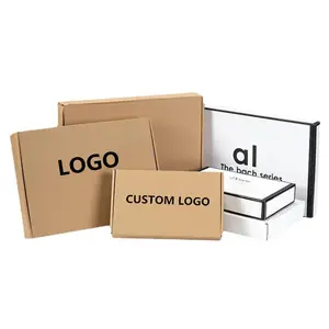衣類クラフト紙メーラー無料ボックス段ボールカスタムロゴ包装ボックスとロゴ