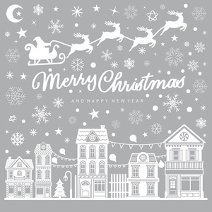 Giáng sinh trang trí đáng yêu tuần lộc và Snowman PVC tĩnh Cling dán cửa sổ cho cửa hàng hiển thị - Product Image 4