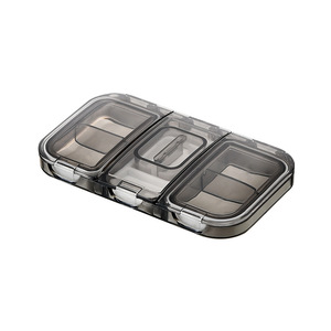 5 Colors Portable Large Multifunctional Cutting Plastic Medicine Pill Box Organizer With Cutter For Travel Tablet Div