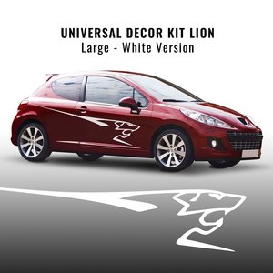 Kit decalcomania rossa leone 207 Peugeot 200cm modello bianco 8016408170049 - Product Image 1