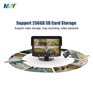 7inch Màn hình HD sao lưu ngược Hệ thống <span class=keywords><strong>camera</strong></span> ip69k không thấm nước 4 kênh máy ảnh cho xe tải xe buýt RV hỗ trợ lái xe - Product Image 2