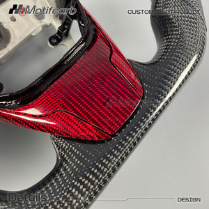 Volante de fibra de carbono con diseño de molduras rojas personalizadas para Honda Civic 10ª generación Type-R FK8 Si Coupe CR-V 2016-2021 - Product Image 4