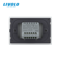 Interrupteur intelligent pour rideaux Livolo, compatible Matter, compatible avec les normes US et AU, commande murale tactile, prend en charge la commande vocale, les applications, les minuteries et l'automatisation.