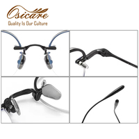 Monture optique haut de gamme sans monture, 3 pièces, style ancien, rondes, transparentes, lunettes de vue personnalisées, montures en titane sans monture pour hommes