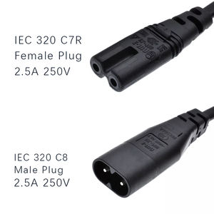 C8 IEC320แบบแยก C7 <span class=keywords><strong>Y</strong></span> สำหรับ2X IEC รูปที่8ตัวผู้เป็น<span class=keywords><strong>2</strong></span>ตัวเมีย<span class=keywords><strong>1</strong></span>อิน<span class=keywords><strong>2</strong></span><span class=keywords><strong>สาย</strong></span>ไฟกระแสสลับ - Product Image 2