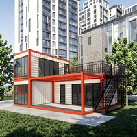 SKYLINE Casa Portátil de Rápida Construcción y Montaje, Casa Contenedor Plegable, Panel Sándwich de Madera y Acero, Oficina Moderna, Hotel