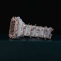 Montre de luxe de qualité supérieure sertie de diamants, avec bracelet en acier inoxydable, étanche, à quartz, pour homme, usage traditionnel, pour l'exportation