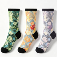 Chaussettes amples tricotées sans coutures, imprimées en 3D, colorées, personnalisées, pour hommes et femmes, idéales pour l'automne et les diabétiques