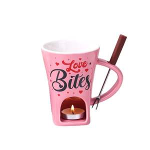 Tasse à chocolat en céramique pour couple, pour la Saint-Valentin, Noël, bouilloire à <span class=keywords><strong>feu</strong></span> pour la crème glacée, fondue au fromage - Product Image 3