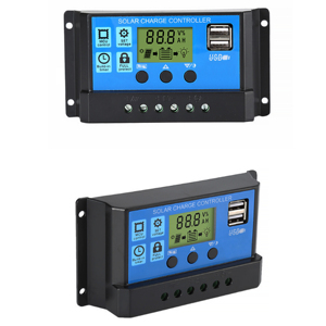 ตัวควบคุมพลังงานแสงอาทิตย์ TLEC PWM 12V/24V ช่อง USB คู่ กำลังไฟสูงสุด 96W ใช้งานได้ 24 ชั่วโมง ควบคุมการชาร์จอเนกประสงค์ - Product Image 1