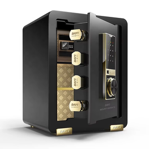 Coffre-fort électronique à empreinte digitale noir, design antivol durable, pour le rangement de biens de valeur à la maison et au bureau - Product Image 5