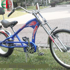 <span class=keywords><strong>Bicicleta</strong></span> Chopper Estilo Retro <span class=keywords><strong>Lowrider</strong></span> de 24 Pulgadas con Cuadro de Acero, Diseño de Llamas, Freno de Disco y Marcha Única para Paseos de Ocio - Product Image 3