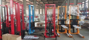 Apilador Portátil Autocargable de 1000 kg, Mini Montacargas <span class=keywords><strong>Manual</strong></span> Semieléctrico - Product Image 4