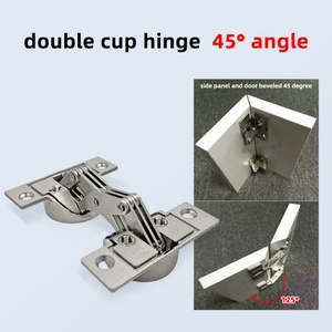 125 Degree Beveled Door Hinges Kitchen <b>Corner</b> <b>Cabinet</b> Hinges for Home Office Bedroom Apartment or Hospital Use - Product Image 5