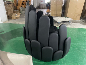Disen muebles italianos de lujo sala de estar hogar en forma de pétalo personalizado creativo solo pétalo sofá silla - Product Image 3
