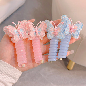 Linda Diadema con Forma de Mariposa y Flores, con Alta Elasticidad, para Mujeres y Niñas, Banda de Plástico Tipo Cable Telefónico - Product Image 1