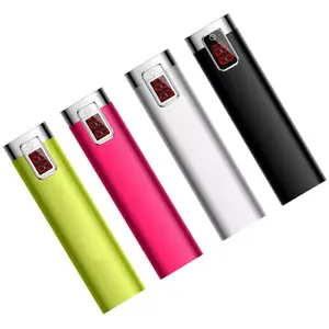 Relatiegeschenken Lcd Mini Slanke Telefoon Oplader Pocket Draagbare Kleine Lippenstift Power Bank 2600Mah 1200Mah