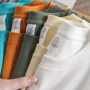 2023 Sommer Overs ized Streetwear Hersteller T-Shirt Männer Dropped Shoulder Loose Fit 100% Pima Baumwolle T-Shirt Blank T-Shirt