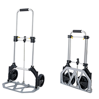 Nouveauté Chariot à main utilitaire pliable de 100 kg avec roues pneumatiques de 17 cm de diamètre