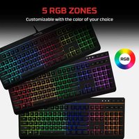 100% Harga Grosir Asli Tersedia HyperX Kingston Aloi Core Membran RGB Gaming LED Lighting Keyboard Berkabel
