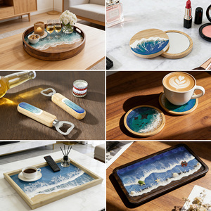 Marcapáginas de Resina Hecho a Mano con Diseño de Olas del Océano, Marca de Libro con Arena de <span class=keywords><strong>Playa</strong></span>, Conchas y Estrellas de Mar, con Borla, Logotipo Personalizado, Venta al Por Mayor - Product Image 6