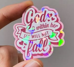 Holographic Logo Brand Custom Self-Adhesive Paperboard Labels - Product Image 2