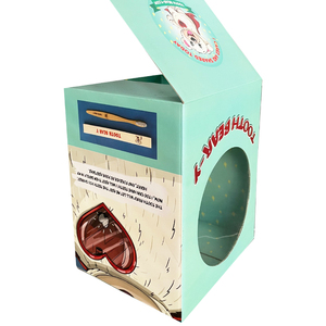 Custom Printed Paper Gift <b>Box</b> Self Erecting <b>Cardboard</b> Mailer <b>Box</b> with Window <b>for</b> Candles Cosmetics Packaging - Product Image 3
