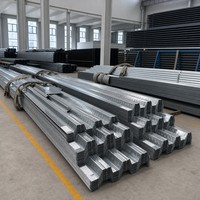 Plancher en acier galvanisé pour charpente industrielle, matériaux de construction métalliques, charge lourde YX50-185-740