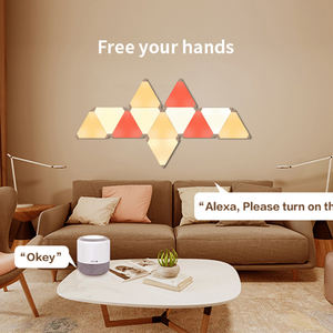 Panel de Luces LED RGB Inteligente Banqcn, Diseño Triangular Blanco Moderno, Conexión DIY, con Aplicación y Control Remoto para ESports y Sincronización Musical - Product Image 5