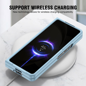 Không Dây Sạc Chống Sốc Màu Tinh Khiết Bán Buôn Cứng <span class=keywords><strong>PC</strong></span> Đối Với Samsung Galaxy Z Gấp 7 6 5 Điện Thoại Di Động Trường Hợp Với Chủ Bút - Product Image 5