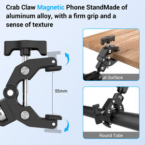 Support mural magnétique articulé en alliage d'aluminium pour appareil photo, smartphone, caméra DSLR, mini <span class=keywords><strong>tablette</strong></span>, webcam - Product Image 5