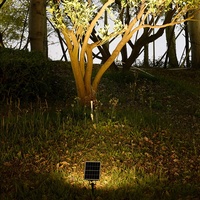 Lampes de jardin solaires 12W IP66 étanches, projecteurs LED pour éclairage de cour, pelouse, arbres, éclairage paysager extérieur