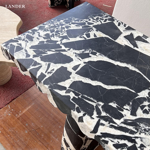 Lander Stone Noir Grand Antique <strong>Marble</strong> <strong>Console</strong> <strong>Table</strong> for Home Living Room Hotel Nature Stone Mable <strong>Console</strong> <strong>Table</strong> - Product Image 6