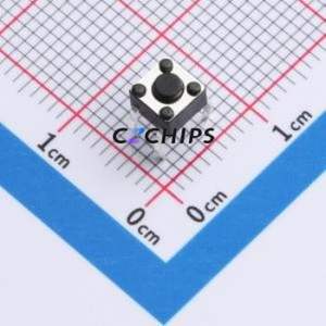 TS09-CBW1FH3.5 Tactile Switch Through hole-4P,4.5x4.5mm Switch Single Pole Single Throw Round Button 2.5N Through Hole - Product Image 1