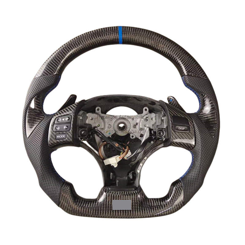 Leather+carbon fiber+blue stripe+blue stitching