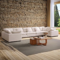 Nouveau design italien minimaliste, canapé de salon, canapé nuage, canapé modulaire en forme de U, canapé en tissu, meubles