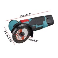 Meuleuse d'angle sans fil 500W avec interrupteur à gâchette, batterie lithium rechargeable, pour bricolage et usage industriel, meuleuse en aluminium
