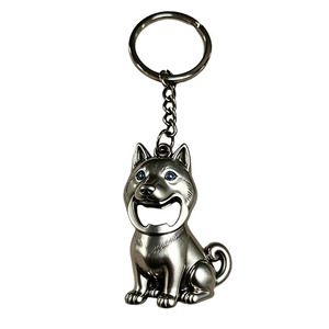 Porte-clés ouvre-bouteille en alliage de zinc personnalisé, motif chien de dessin animé 3D, pendentif métallique, chaîne, plaque d'identification pour chien - Product Image 2