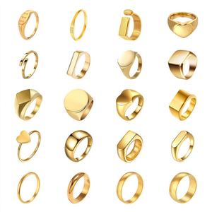 Bague personnalisée hypoallergénique, résistante à la corrosion et imperméable, en acier inoxydable plaqué or 14k 18k, bague de fiançailles pour femmes - Product Image 1