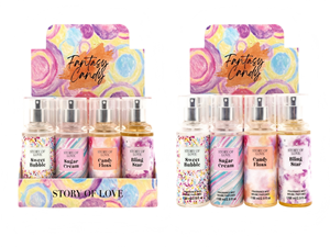 Ensemble de brumes corporelles écologiques fruitées 88 ml - Histoire d'amour - Parfum longue durée pour femmes - Utilisation quotidienne pour le corps et les cheveux - Product Image 1