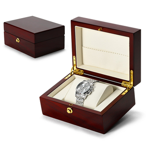Sundo factory wholesale custom logo luxury wooden watch boxes for wristwatch packaging