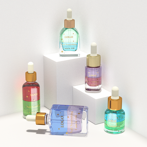 Formula berwarna ganda 30mL Logo kustom minyak perawatan kuku kutikula <span class=keywords><strong>Vitamin</strong></span> E alami organik Label pribadi minyak kuku beraroma Vegan - Product Image 2