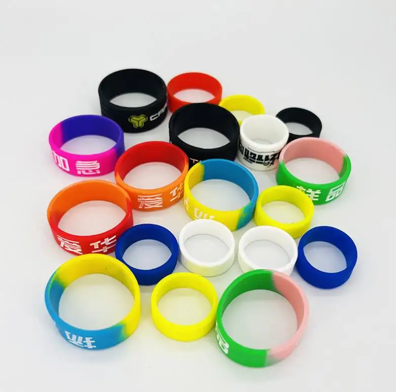 Изготовленный на заказ логотип бесплатный дизайн рельефный цвет заполнение силиконовые браслеты кольцо резиновый браслет