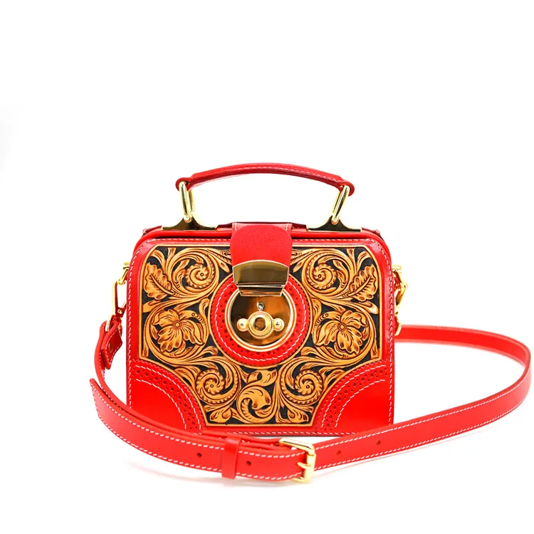 High Standard Hot Sale Genuine Leather Vintage Women Fashion Designer Shoulder Bags