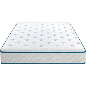 China Top 10 Inch Medium Mattress Queen Bed Mattress Hybrid Cooling Memory latex Innerspring Mattress