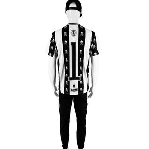 Camiseta de Fútbol Retro de los 90 con Rayas Blancas y Negras para Fiestas, Entrenamientos, Competiciones y Uso Diario - Product Image 6